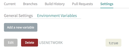 Setting the environment variable in Travis